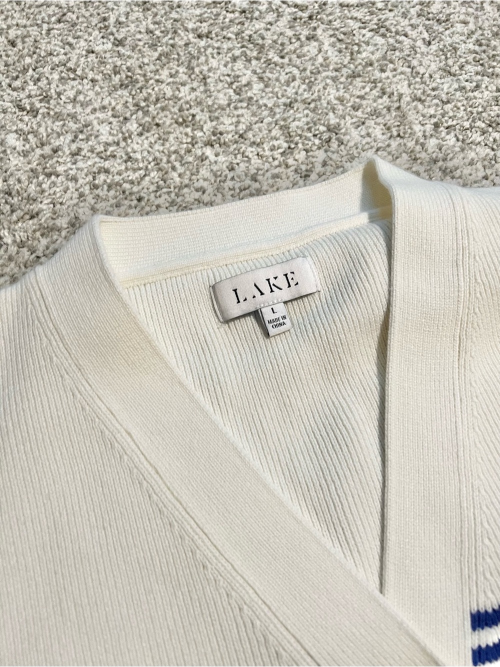 NWOT Lake Nora Cardigan in Caspian Stripe - Picture 2 of 4